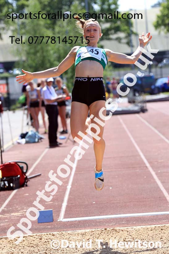 Womens Under-17s Long Jump, 2024 North Eastern Track and Field Champs., Middlesbrough.  Photo: David T. Hewitson/Sports for All Pics